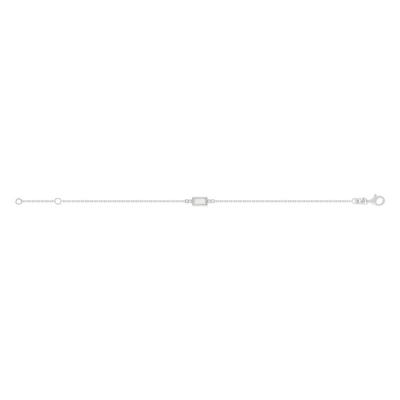 Bracelet argent 925 zirconia 18 cm - vue 2