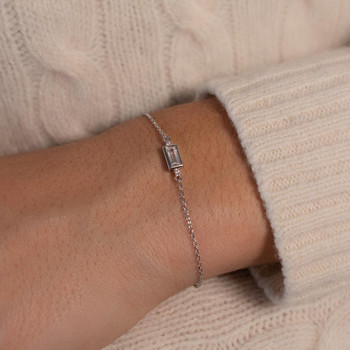 Bracelet argent 925 zirconia 18 cm