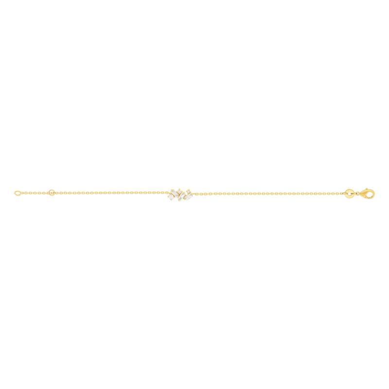 Bracelet plaqué or zirconias 18 cm - vue 2