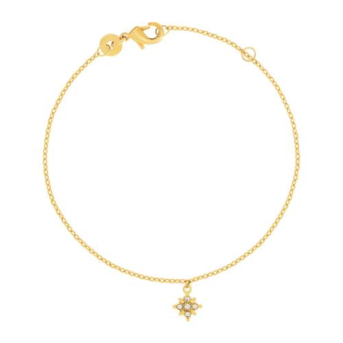 Bracelet plaqué or zirconias 18 cm