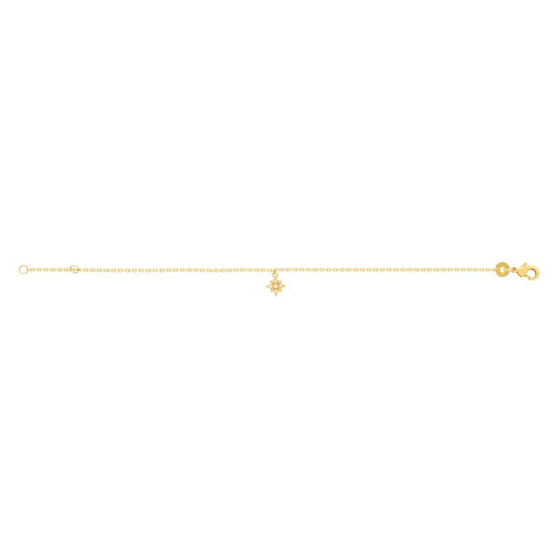 Bracelet plaqué or zirconias 18 cm - vue 2