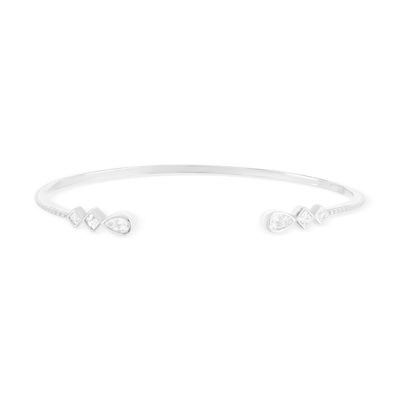 925 silver zirconia bezel bracelet