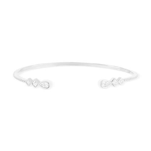 Bracelet argent 925 jonc zirconias