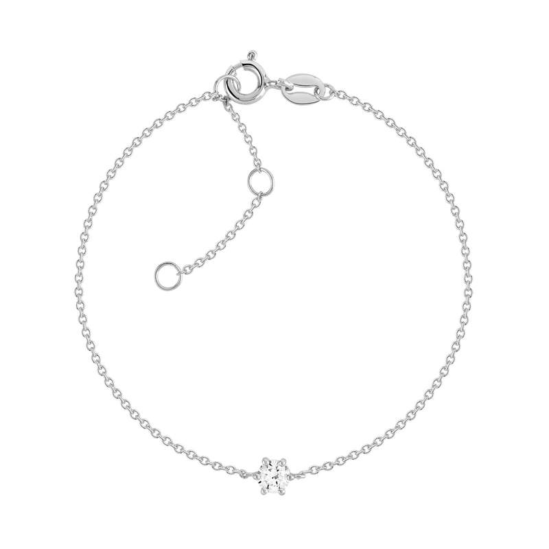 Bracelet argent 925 zirconia 18 cm - vue 1