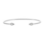 Bracelet argent 925 jonc zirconias - vue 1