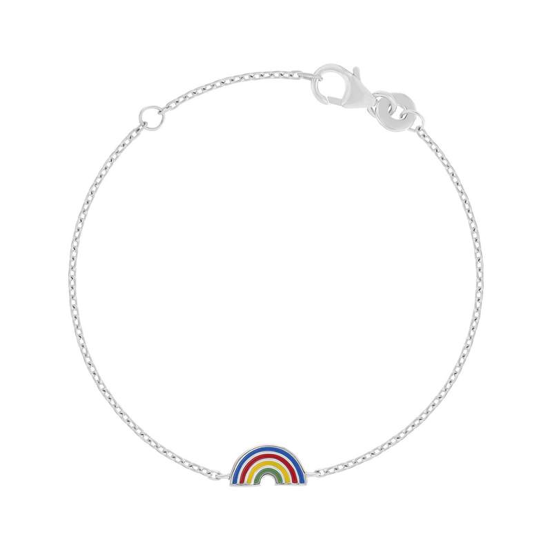 Bracelet argent 925 arc en ciel 15 cm - vue 1