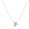 Collier argent 925 licorne 37cm - vue V1