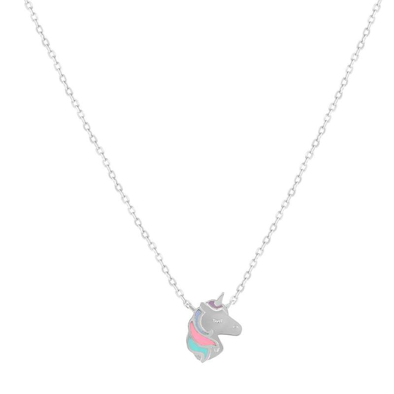 Collier argent 925 licorne 37cm - vue 1