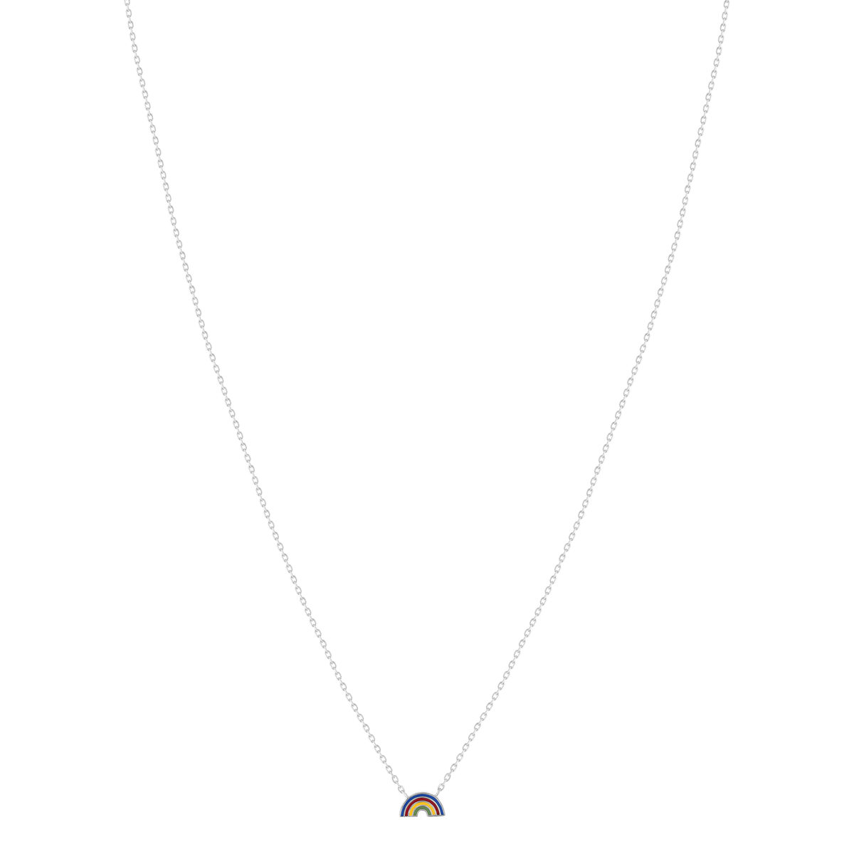 Collier argent 925 arc en ciel 37cm - vue 2