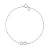 Bracelet argent 925 motif infini et zirconias 18 cm - vue Mporté 1