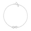 Bracelet argent 925 motif infini et zirconias 18 cm - vue V1