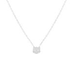 Collier argent 925 tête de chat 37cm - vue porté 1