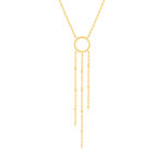 Collier plaqué or motif rond 45cm - vue 1
