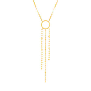 Collier plaqué or motif rond 45cm