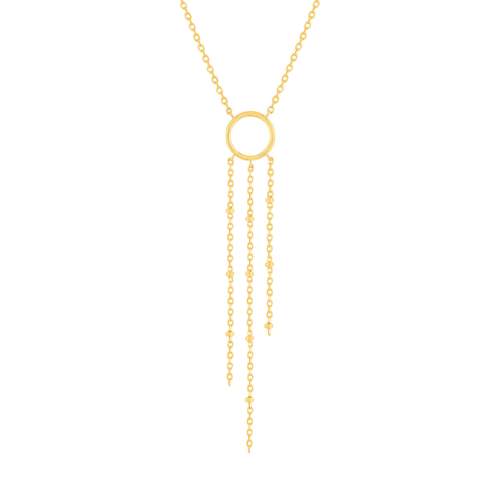 Collier plaqué or motif rond 45cm