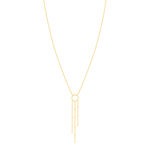 Collier plaqué or motif rond 45cm - vue 2