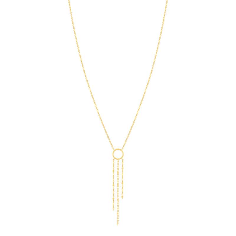 Collier plaqué or motif rond 45cm - vue 2