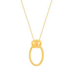 Collier plaqué or motif noeud 45cm - vue 1