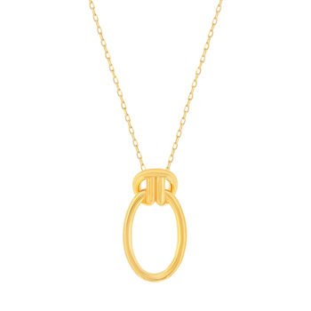 Collier plaqué or motif noeud 45cm