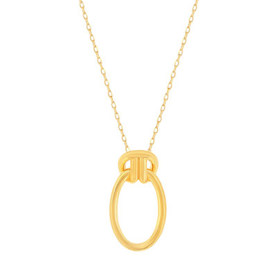 Collier plaqué or motif noeud 45cm