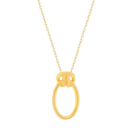 Collier plaqué or motif noeud 45cm