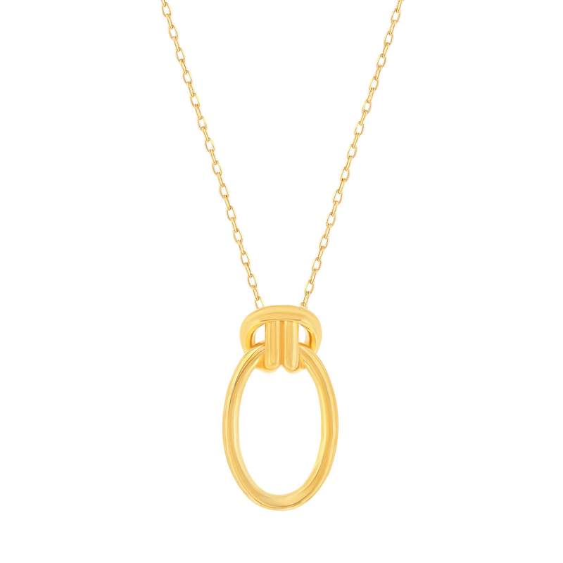 Vergulde ketting met strikmotief, 45 cm - afbeelding 1
