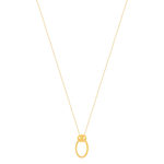 Collier plaqué or motif noeud 45cm - vue 2