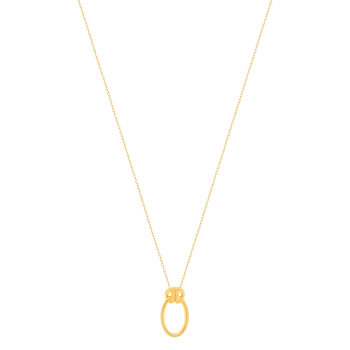 Collier plaqué or motif noeud 45cm