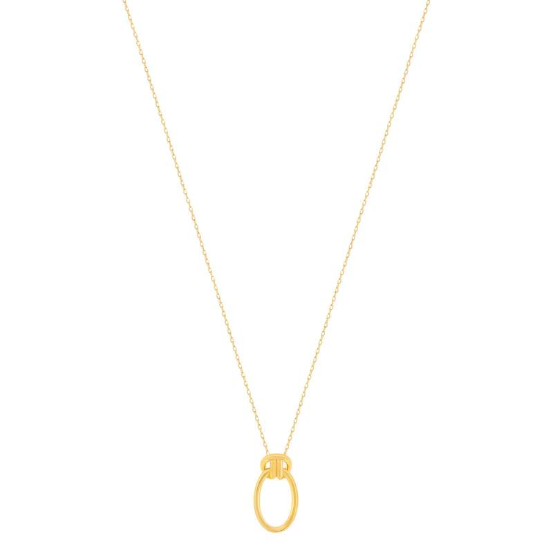 Vergulde ketting met strikmotief 45 cm - afbeelding 2