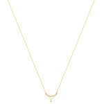 Collier plaqué or zirconias 45 cm - vue 2