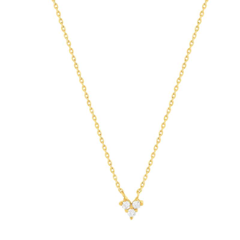 Collier plaqué or zirconias 45cm - vue 1