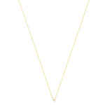 Collier plaqué or zirconias 45cm - vue 2