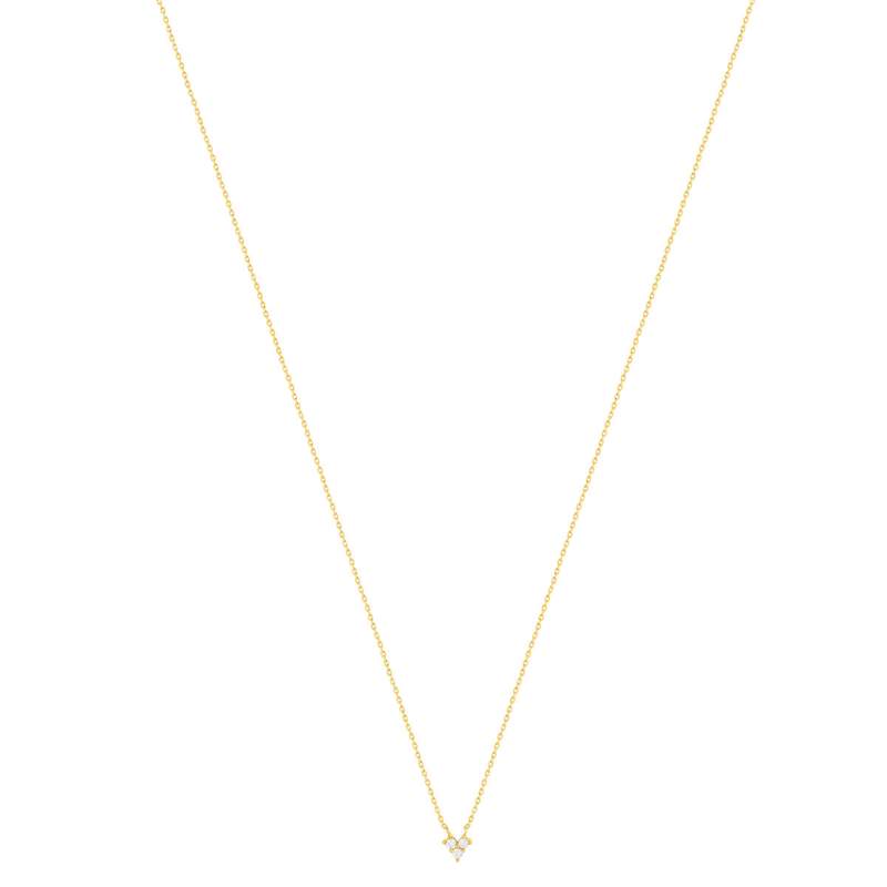 Collier plaqué or zirconias 45cm - vue 2
