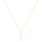 Collier plaqué or zirconias 45 cm - vue 2