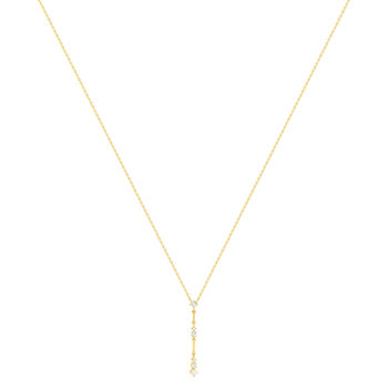 Collier plaqué or zirconias 45 cm