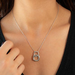 Collier argent 925 45cm - vue porté 1