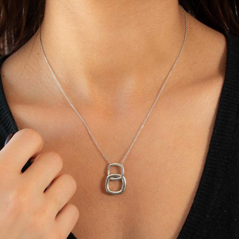 Collier argent 925 45cm - vue porté 1