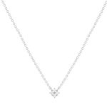 Collier argent zirconias 45 cm - vue 1