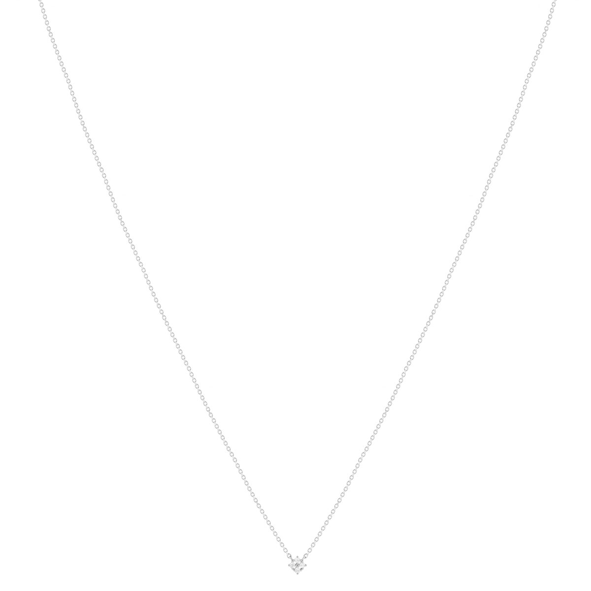 Collier argent zirconias 45 cm - vue 2