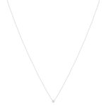 Collier argent zirconias 45 cm - vue 2