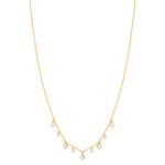 Collier plaqué or zirconias 45 cm - vue 2