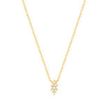 Collier plaqué or zirconias 45 cm - vue 1