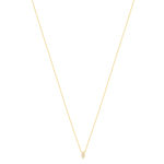 Collier plaqué or zirconias 45 cm - vue 2
