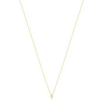 Collier plaqué or zirconias 45 cm