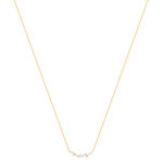 Collier plaqué or zirconias 45 cm - vue 2