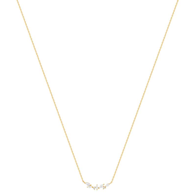 Collier plaqué or zirconias 45 cm - vue 2