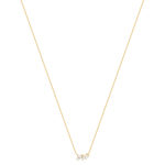 Collier plaqué or zirconias 45 cm - vue 2