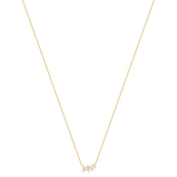 Collier plaqué or zirconias 45 cm