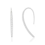 Boucles d'oreilles argent 925 zirconias - vue 1
