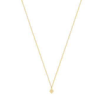 Collier plaqué or zirconias 45 cm